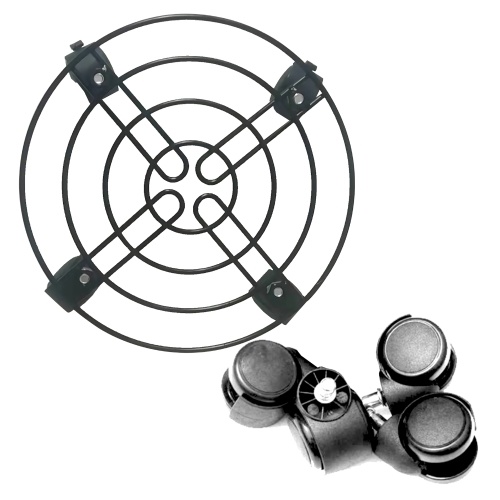 KKmoon Roues omnidirectionnelles Support de plante en pot mobile Support de plante roulante Support inférieur en acier métallique pour fleurs et plantes avec roues universelles