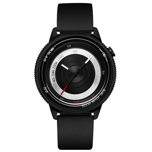 Break Unique Luxury Brand Stainless Steel Quartz Men Watches Analog Camera Style Fashion Man Casual Wristwatch + Box
