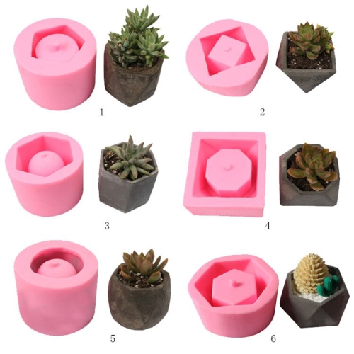 1PCS Flower Potted Planter Silicone Mold Handmade Craft Garden Home Decoration Plant Flowerpot Cement Vase Molds
