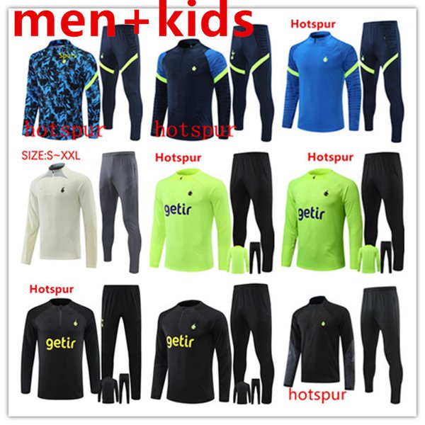 21/22/23 hot spurs training suit soccer DELE SON Soccer Jerseys HAM BALE KANE HOJBJERG BERGWIJN LO CELSO men kids kit shirts Long sleeve tracksuit chandal