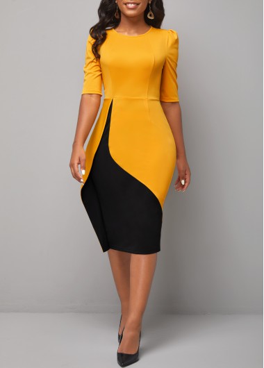ROTITA Ginger Round Neck Half Sleeve Dress