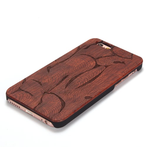 KKmoon Rosewood + PC Phone Case Protective Cover Shell for 4.7 Inches iPhone 6 6S Eco-friendly Material   Stylish Portable Ultrathin Anti-scratch Anti-dust Durable