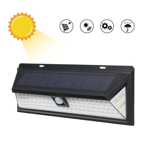 Solar Powered 90 LED Motion Sensor Wall Light Waterproof Security Lamp