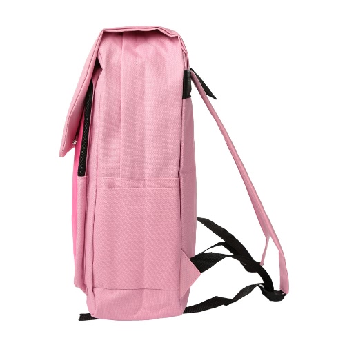 Women Canvas Backpack Contrast Color Large Capacity Zipper Cover Adjustable Strap Laptop Bag Casual School Travel Bag
