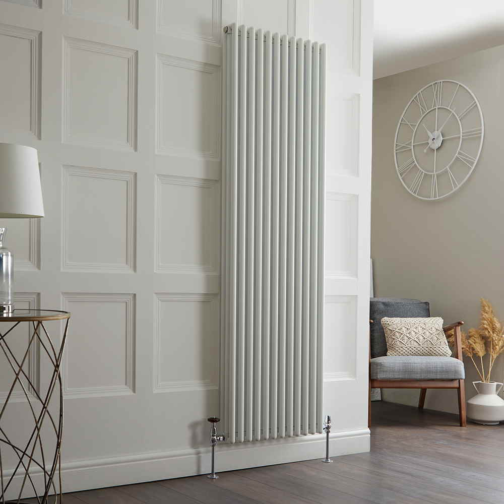 Radiador Tradicional Vertical en Aluminio Blanco con Columnas - 1800mm x 540mm (Columnas Dobles) - Esme