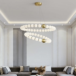 Pearl Chandelier Modern 2 Rings 6282cm Glass Pendant Light, Chandelier Lighting Modern Acrylic Cord Adjustable Lightinthebox