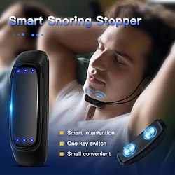 dispositif anti-ronflement intelligent ems pouls arrêter le ronflement portable confortable sommeil bien arrêter le ronflement soins de santé apnée du sommeil aide usb miniinthebox