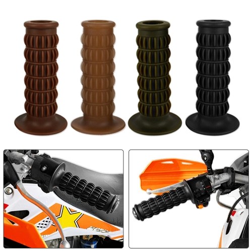 Poignées de moto poignées de guidon antidérapantes poignées de guidon de confort de moto poignée de propulseur pour Honda CB400, 2 pièces, café