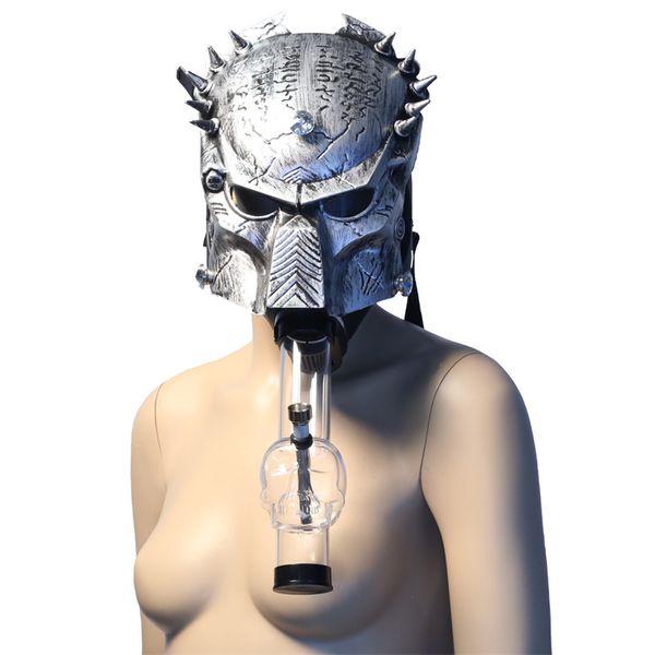 Iron Blood Warrior Mask Smoking Pipes Fighting Halloween Faculty mask Poison Bong dress water pipe