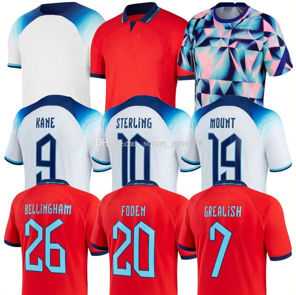 2022 2023 KANE STERLING soccer jerseys 22 23 RASHFORD SANCHO GREALISH MOUNT SAKA football top soccer shirt men kids kits ENGlANDS FODEN sets uniforms