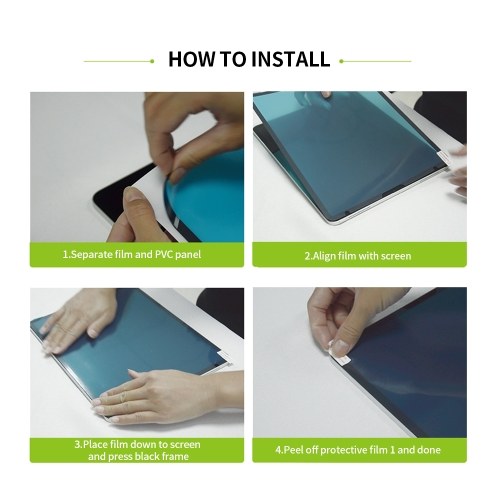 Film d'écran amovible au toucher papier Film de protection réutilisable sans glissement ni éblouissement/transmission élevée compatible avec iPad Pro 11 (2020)