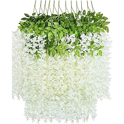 12PCS 41-inch Artificial Wisteria Flower Hanging Flowers Holiday Wedding Party Decoration Flowers Suitable for Home Garden Party Hanging Decoration Lightinthebox