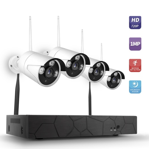 K8208 4CH NVR + 4 Cámaras NVR inalámbrico Kit