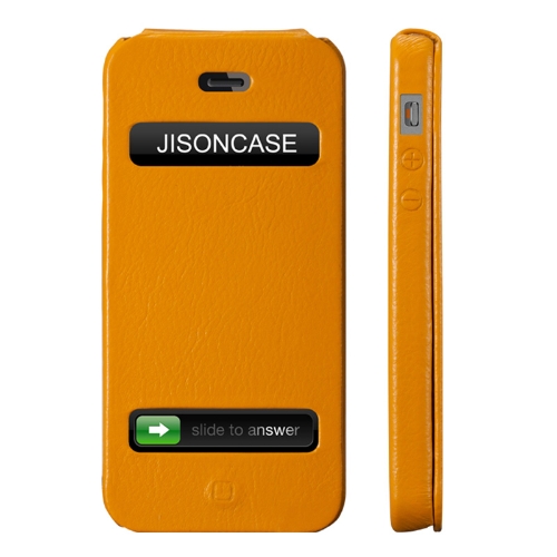 Jisoncase Flip exécutif Etui Housse pour iPhone 5