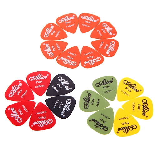 Alice AP-P 20pcs 0.58mm Smooth ABS Guitar Picks Plectrum