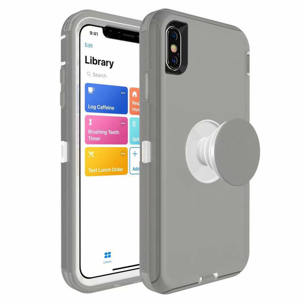 Defender Holder Phone Cases Built In Kickstand 3-in-1 Shockproof Protector Case for iPhone 12 11 Pro Max XR X XS 7 8 6S Plus DHL