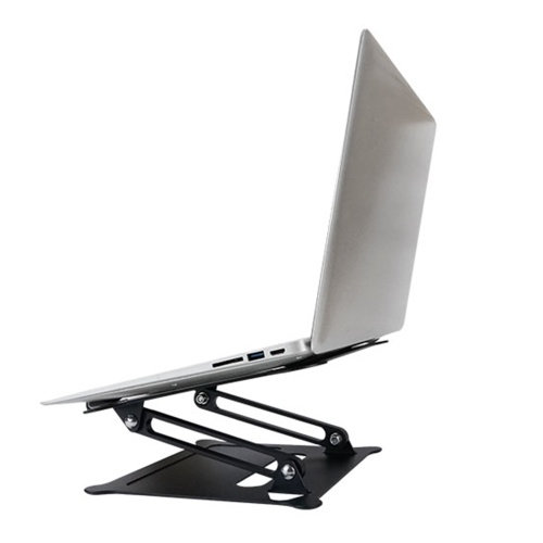 Z17 Support d'ordinateur portable ergonomique pour bureau Support d'ordinateur portable en alliage d'aluminium pliable réglable avec évent Compatible avec les tablettes d'ordinateur portable de moins de 17 ''