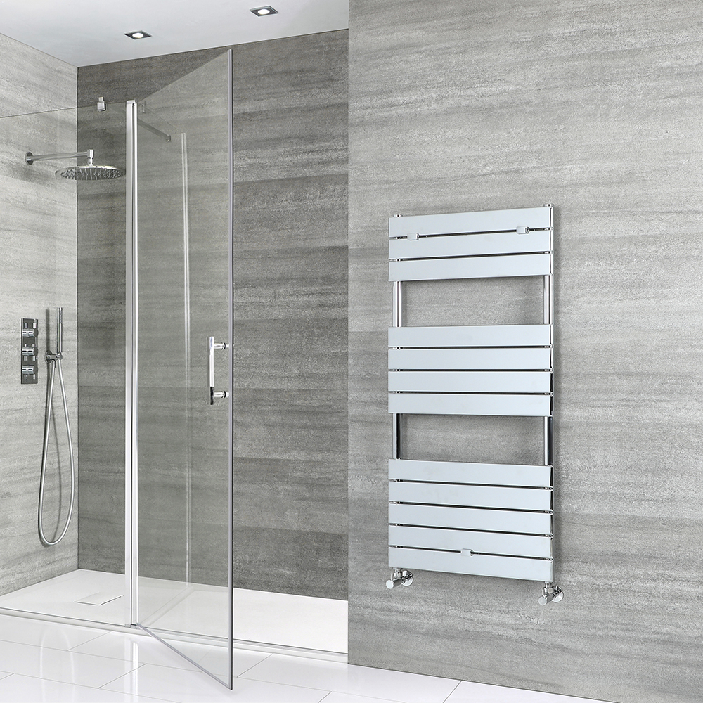 Radiador Toallero -Paneles Planos - Cromado - 1213mm x 600mm - 464 Vatios- Lustro