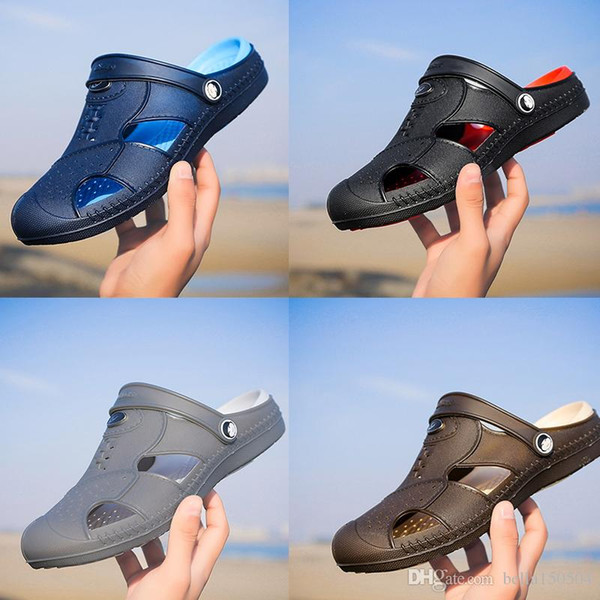 Jelly slippers men Hollow sandals causal Non-slip summer huaraches slippers flip flops slipper Breathable Water Sandals Beach Slippers
