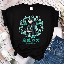 Demon Slayer: Kimetsu no Yaiba Muichiro Tokito T-shirt Anime Graphic T-shirt For Men's Women's Unisex Adults' Hot Stamping 100% Cotton Casual Daily Lightinthebox