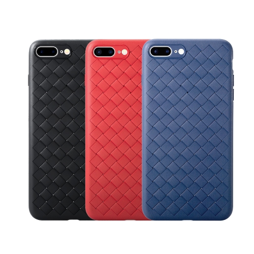 WSKEN Weaving Protective Phone Case for iPhone 7 8 Plus Braided Ventilated Phone Shell Durable TPU Cover Shock-proof Scratch-proof