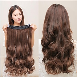 Fashion Female Five Clip Curly Hair Piece Five Card Wig Piece Seamless Hair Extension Piece 100g Chemical Fiber Clip Hair Lightinthebox