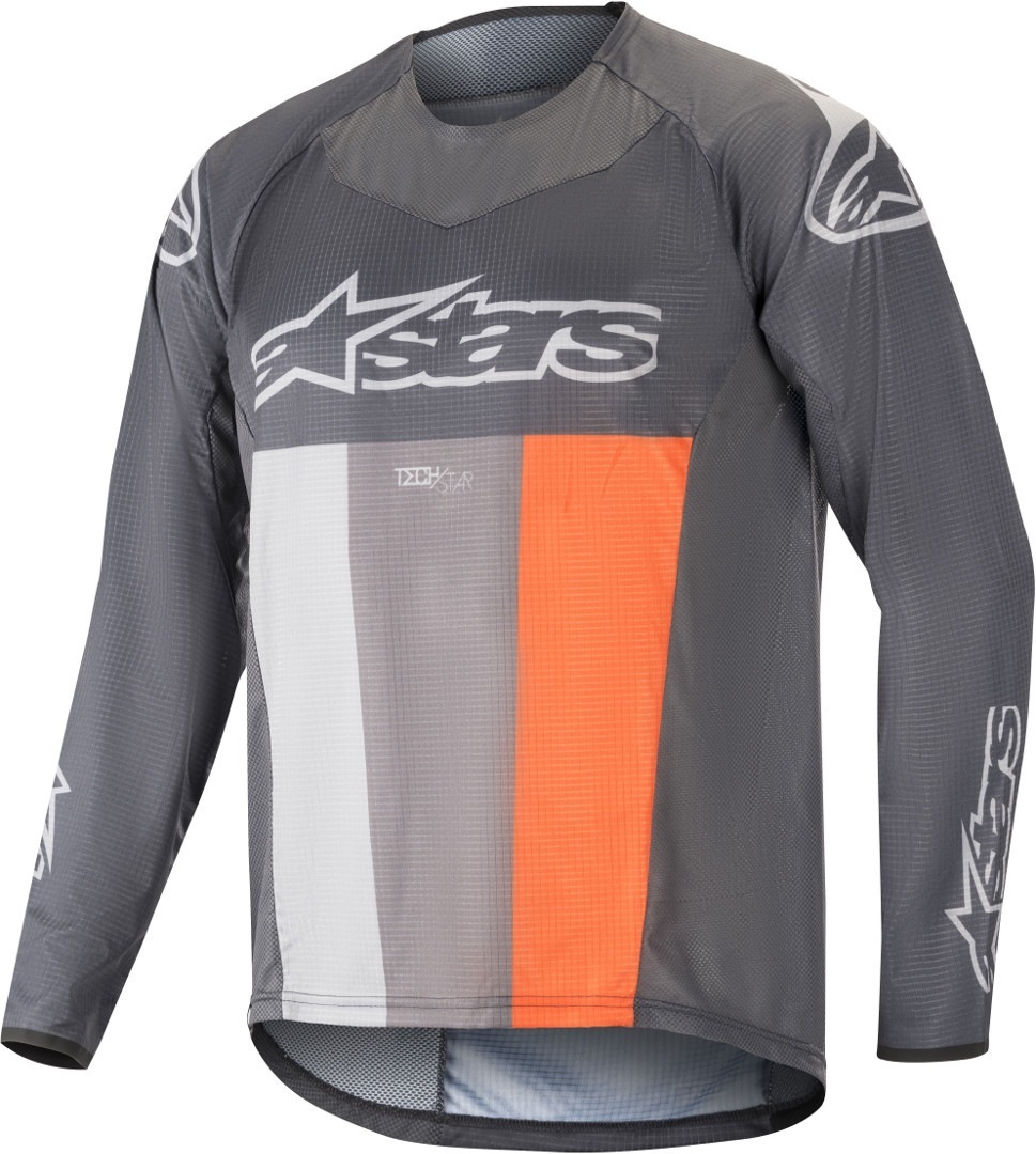 Alpinestars Techstar Maillot cycliste LS Gris Orange M
