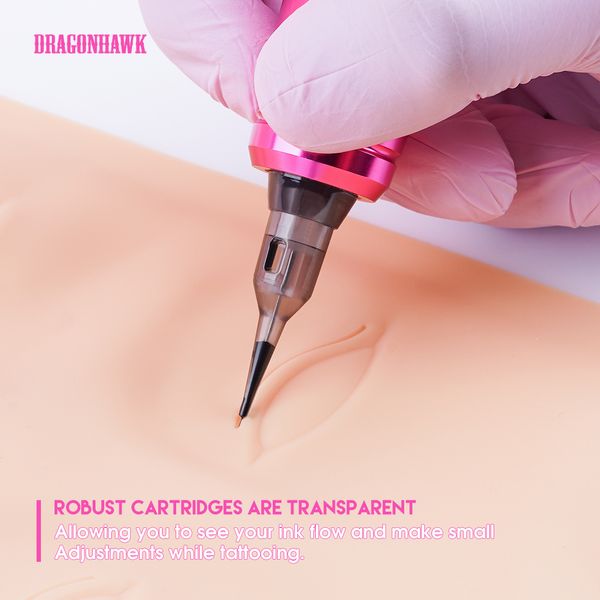 Dragonahwk PMU Sterilized Tattoo Cartridge Needles 1RL 3RL 7F Permanent Makeup Round Liner 0.16/0.18/0.2/0.25/0.3/0.4/0.5mmScouts