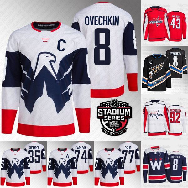 Alex Ovechkin 2023 Stadium Series Jersey Reverse Retro Jerseys Washington Darcy Kuemper Capitals Tom Wilson Dmitry Orlov Evgeny Kuznetsov T.J. Oshie Patrik Laine
