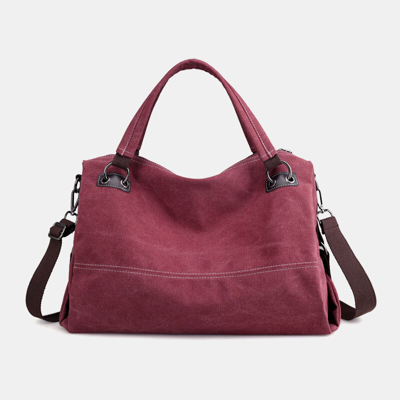 Women Casual Canvas Handbag Multi-carry Crossbody Bag
