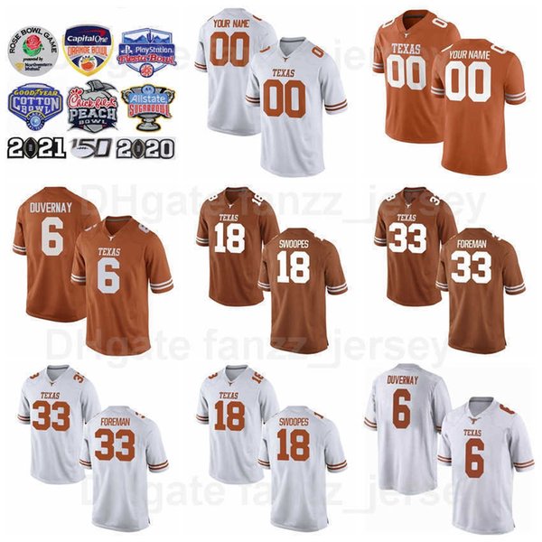 NCAA College Texas Longhorns Football 28 Malcolm Brown Jerseys Man 18 Tyrone Swoopes 9 John Harris 6 Case McCoy 1 Mike Davis 10 Vince Young University Good Quality