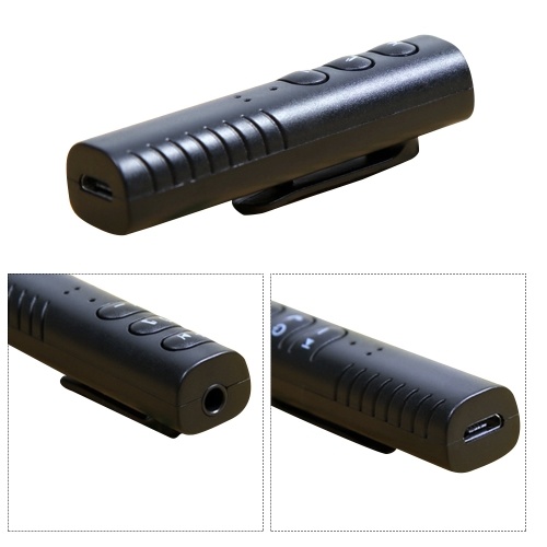 Adaptador de música de audio estéreo para receptor inalámbrico de 3,5 mm BT para altavoz de coche blanco