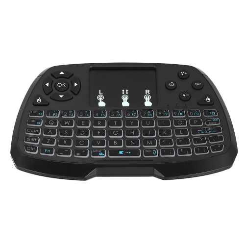 Teclado QWERTY inalámbrico retroiluminado de 2,4 GHz con 4 colores