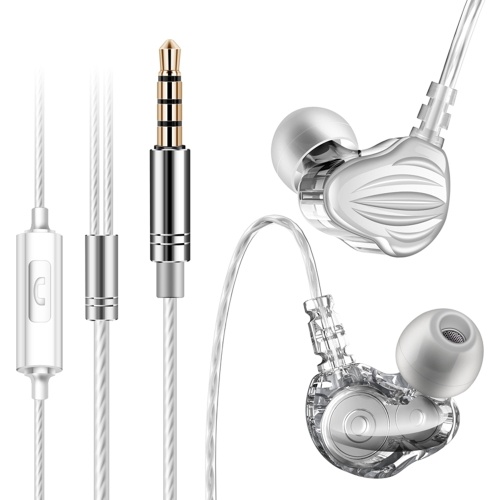 QKZ CK4 3.5mm en la oreja con cable deportivo con caja de almacenamiento