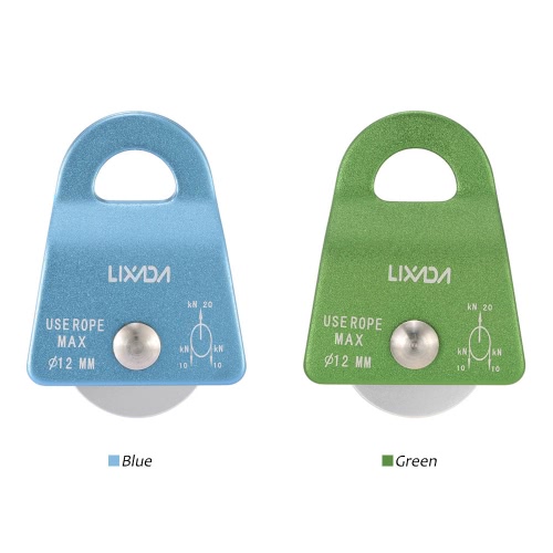 Lixada 20KN Pequeño móvil polea simple swing Escalada Aparejo Rescate Side