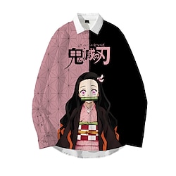 Demon Slayer: Kimetsu no Yaiba Kamado Nezuko Agatsuma Zenitsu Rengoku Kyoujurou Blouse / Shirt Print Graphic Shirt For Men's Women's Unisex Adults' 3D Print 100% Polyester Casual Daily Lightinthebox