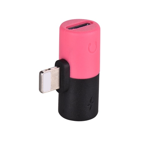 2 en 1 Adaptador convertidor AUX de audio Mini Lightning Splitter Adapter