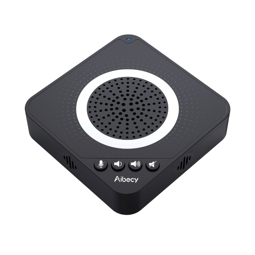 Aibecy USB Desktop Conference Condensateur omnidirectionnel à 360° Ordinateur PC Micro Plug and Play pour PC Ordinateur portable Vidéoconférence Réunion d'affaires Jeux Cours en ligne Skype Chat