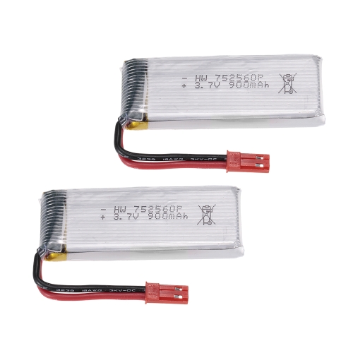 2pcs 3.7V 900mAh Li-po Battery for 8807W Wifi FPV Drone Quadcopter