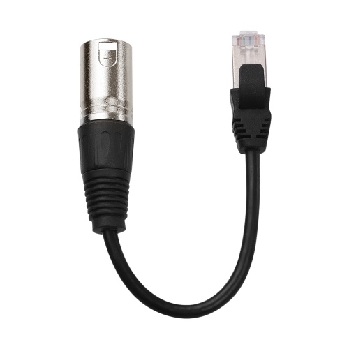 Conector de red macho RJ45 al cable DMX512 de extensión mini XLR macho de 3 pines