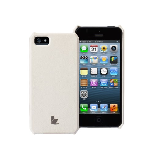 Jisoncase genuino funda de cuero para iPhone 5