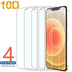 [Lot de 4] Téléphoner Protection Écran Pour Apple iPhone 14 Pro Max 14 Plus 13 12 11 Pro Max Mini SE Verre Trempé Haute Définition (HD) Dureté 9H Extra Fin Accessoire de Téléphone miniinthebox