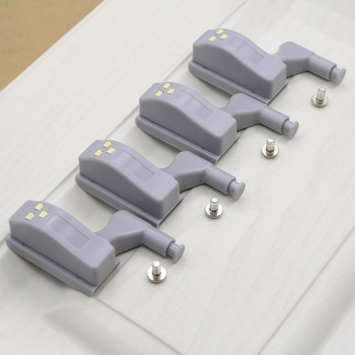 Universal Cabinet Hinge LED Sensor Light For Kitchen Living Room Bedroom Cupboard Closet Wardrobe Lamp 10Pcs White